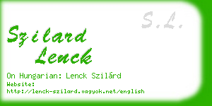szilard lenck business card